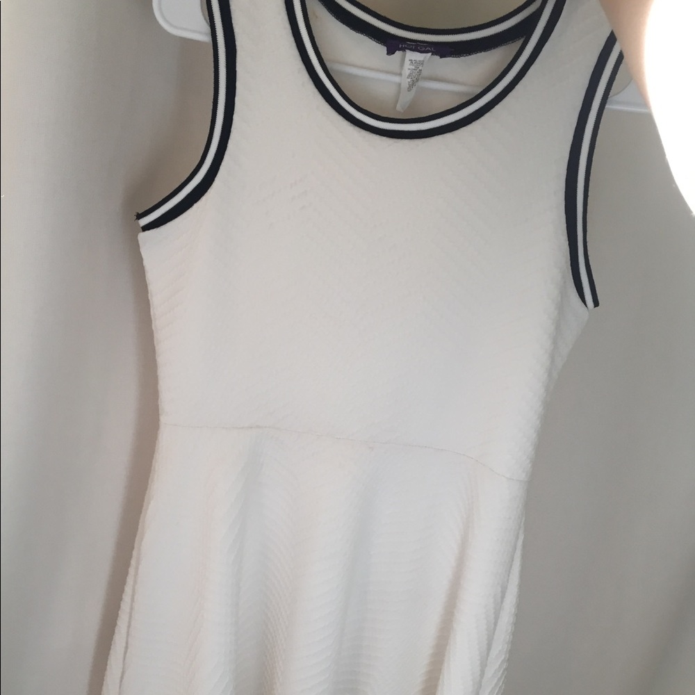 Simple White dress with Black and white detailing
